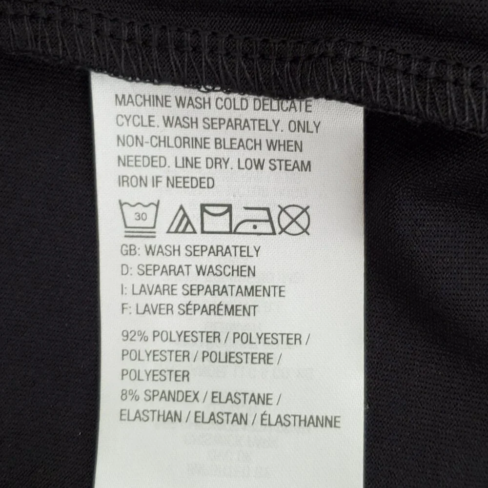 Susan Graver Essentials Black Short Sleeve Minimalist Stretchy Top Size XL - Picture 10 of 11